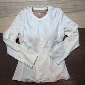 OGL Womens Large Fleece Pullover Sweatshirt Crewneck Built in Bra Comfy MaxWarm